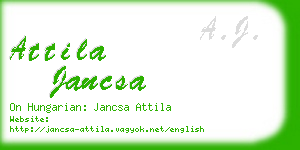 attila jancsa business card